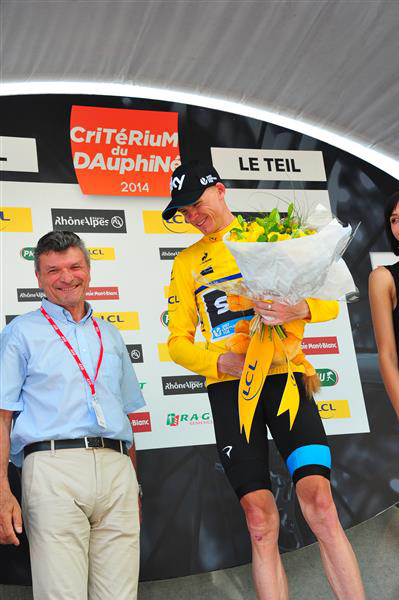 Chris Froome with Bernard Thevenet